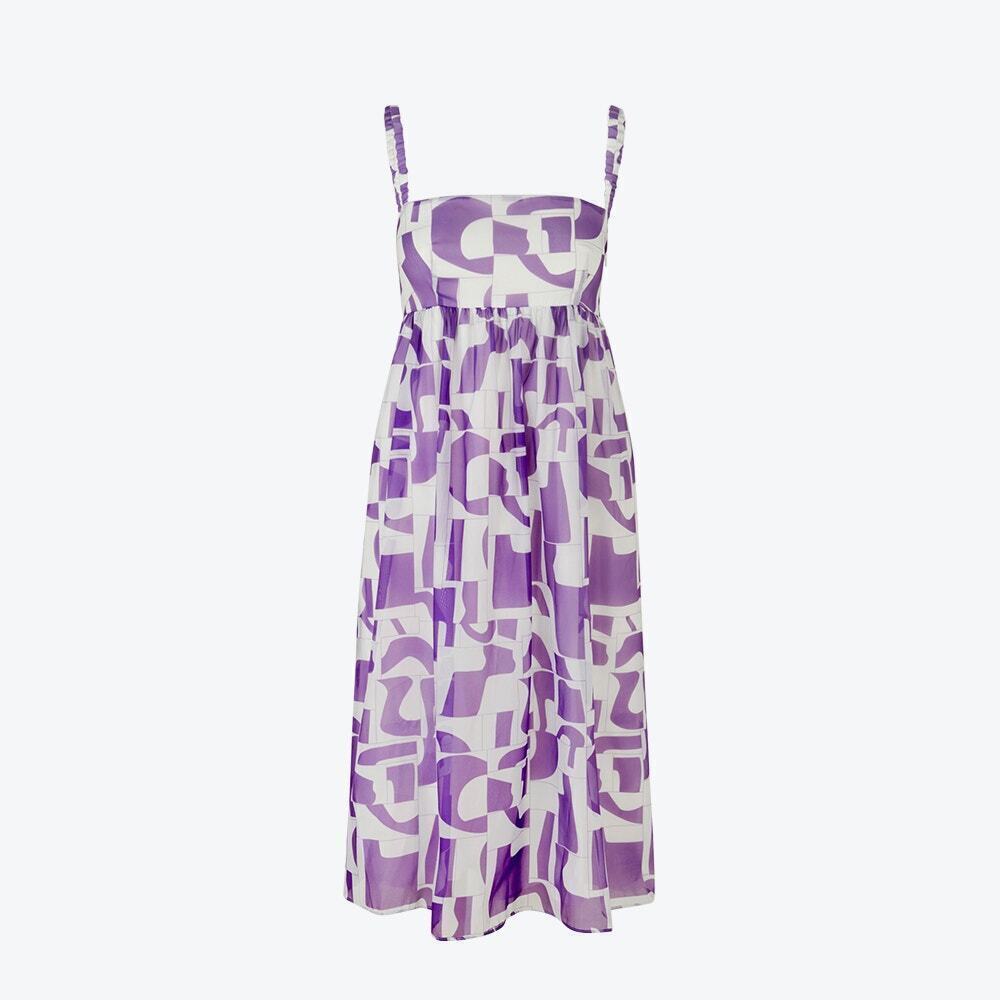 Baum und Pferdgarten Aspen Midi Dress Size 2 NWOT $334 Abstract Empire Waist